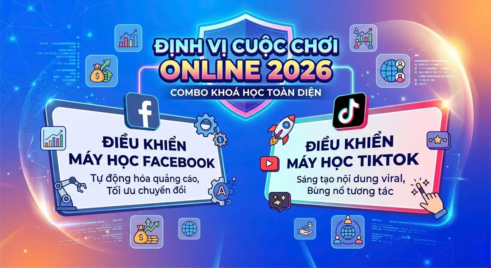 COMBO ĐIỀU KHIỂN MÁY HỌC ADS FACEBOOK & TIKTOK